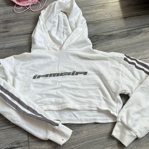 I.AM.GIA crop sweatshirt with reflective details